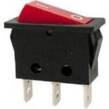 Vermogen - Rockerschakelaar - SPST On-Off - Rood Neonlampje - Nylon Behuizing