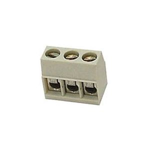 SCHROEFKLEM, 3 POLEN, VIERKANT TYPE, IVOORKLEURIG, PITCH = 5mm (SCREW03/H)