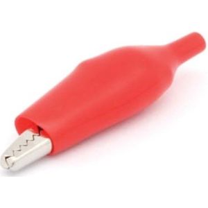 Geisoleerde Krokodillenklemmen Met Huls 44Mm - Rood