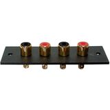 Velleman - CA071 - 4P AMP RCA Plug - Verguld - 10 Stuks