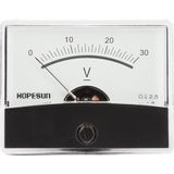 Analoge voltmeter, 30 V DC / 60 x 47 mm