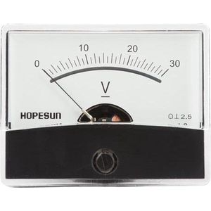 Analoge voltmeter, 30 V DC / 60 x 47 mm