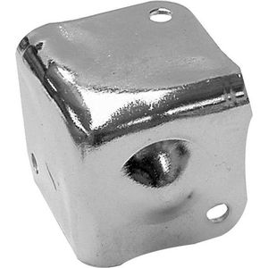 Hoekbescherming, voor luidsprekerkast, 38 x 38 mm x 90°, wit metaal