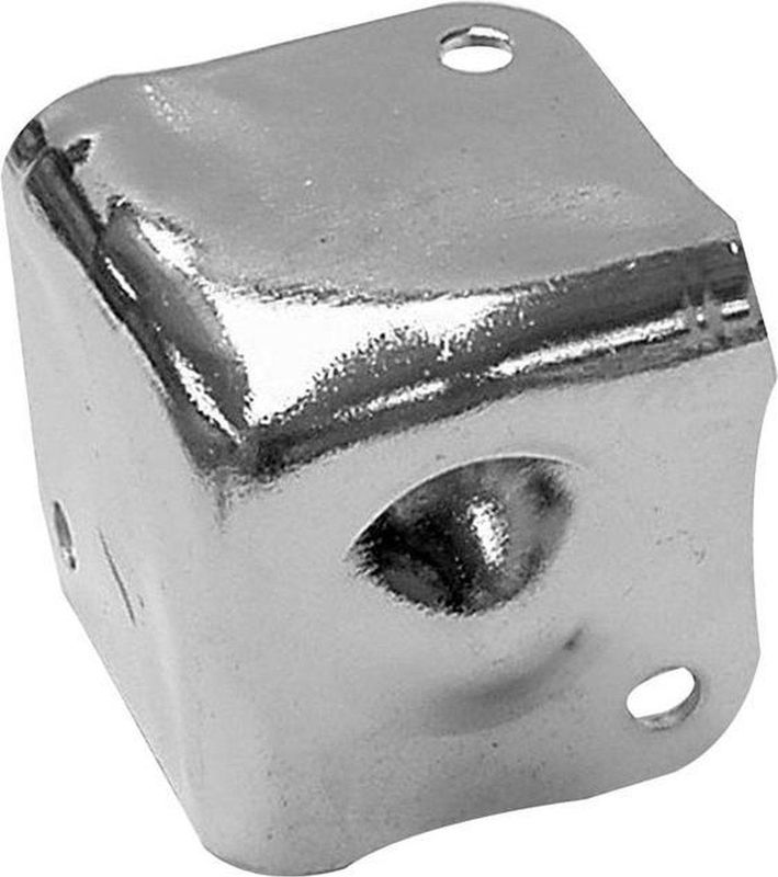 Hoekbescherming, voor luidsprekerkast, 38 x 38 mm x 90°, wit metaal