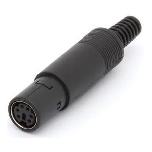 Velleman - CA091 - Vrouwelijke 6P Mini-Din Plug - Zwart - 5 Stuks
