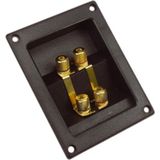 HQ-Power - Luidsprekeraansluiting - Zwart - Vergulde Terminals - Dubbele Aansluitingen