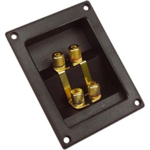 HQ-Power - Luidsprekeraansluiting - Zwart - Vergulde Terminals - Dubbele Aansluitingen