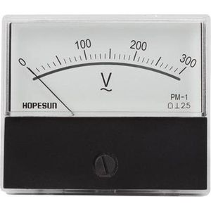 Velleman - AVM70300 - Analoge Paneelmeter - Wit - 300V AC - 70 x 60 mm