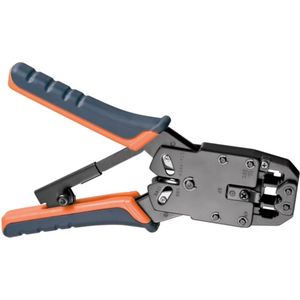 Toolland Professionele krimptang, voor RJ45, knip, strip en krimp met gemak