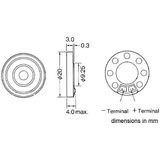 Dunne & Compacte Dynamische Luidspreker 80dB 0.15W (CS20A)