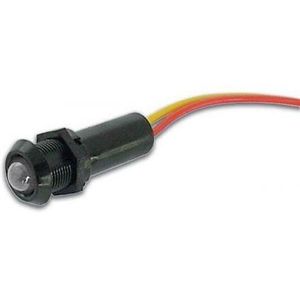 LED LAMP 12V GEEL - ZWARTE BEHUIZING