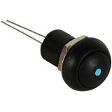 PEREL - R1399B Mini-drukknop met blauwe LED, 1-polig 163289