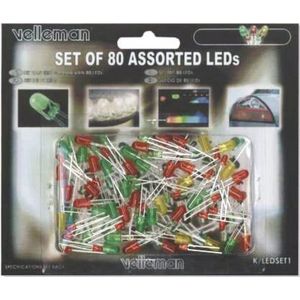 Whadda K/LED1 LED-assortiment Groen, Rood, Geel 3 mm, 5 mm