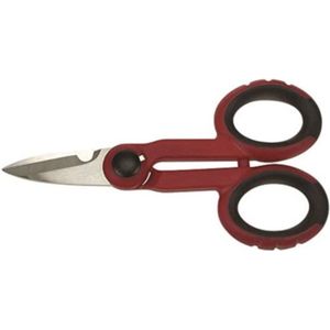 Toolland Multifunctionele schaar, RVS, softgrip, voor kabels, stof, tapijt, leer & karton, 160 mm