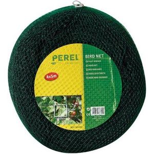 Perel Vogelnet, polyester, maaswijdte 2 cm², 4 x 5 m, groen