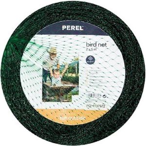 Perel Vogelnet, polyester, maaswijdte 2 cm², 2 x 5 m, groen