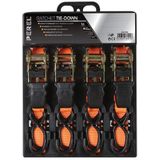 Toolland - Set Spanbanden - Oranje - Polyester - 4 Stuks - 5 m x 25 mm