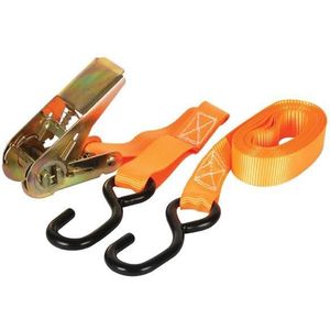 Ratelspanband incl. haken 4.5 m x 25 mm Perel ARAT6 500 kg