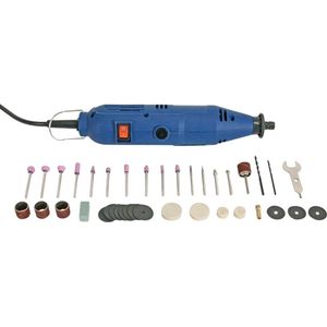 Velleman Multifunctionele precisieboor, met accessoires, 40-delig, voor snijden, boren, graveren en andere knutselprojecten, 135 W, 10000-32000 rpm