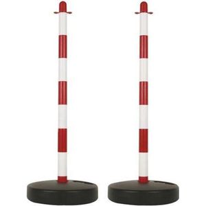 PLASTIC PAAL VOOR SIGNALISATIEKETTING - ROOD/WIT - 2 st.