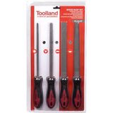 Toolland RASPENSET VOOR HOUT - 20 cm - 4 st.