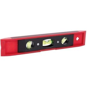 Toolland Compacte plastic waterpas met 3 libellen, magnetisch en handig zakformaat, 23 cm