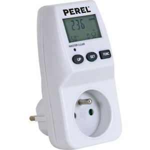 Perel energiemeter, 230 V, 16 A, wit, voor België