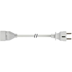 Perel Verlengkabe - H05VV-F 3G1. - 3  - 16 A/230  - 3500  - Type E/ - Schuk - Voor Binne - Pv - Wit