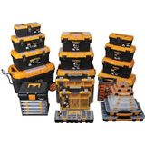 Perel gereedschapskoffer, ft 43,2 x 25 x 23,8 cm, leeg geleverd, zwart/geel - OM18