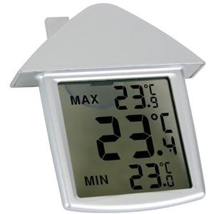 TRANSPARANTE RAAMTHERMOMETER MET MIN- EN MAXAANDUIDING