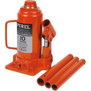 Perel Hydraulische potkrik, voor auto, vrachtwagen, bestelwagen, 10 ton, staal, oranje