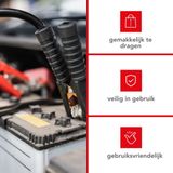 Toolland Acculader 12/24 V, met booster/starthulp 20 A, robuuste metalen behuizing, rood