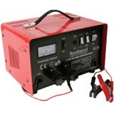 Toolland Acculader 12/24 V, met booster/starthulp 20 A, robuuste metalen behuizing, rood
