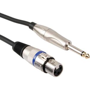 PROFESSIONELLES XLR-KABEL, XLR-BUCHSE AUF 6.3mm-MONO-KLINKENSTECKER (6m)