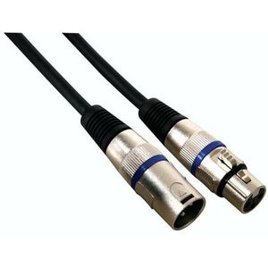 Professionelles xlr-kabel, xlr-stecker auf xlr-buchse - schwarz (10m)