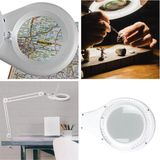 Velleman - Ledloeplamp - Wit - Met Klem - Zwenkarm - 48 LEDs - Vergroting 2.25x