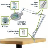 Velleman - Ledloeplamp - Wit - Met Klem - Zwenkarm - 48 LEDs - Vergroting 2.25x