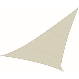 zonnezeil, driehoek, afmeting 5 x 5 x 5 m, crème