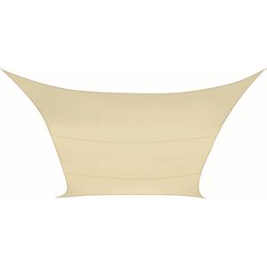Perel Schaduwdoek, waterdoorlatend, luchtdoorlatend, 3.6 x 3.6 m, 180 g/m², HDPE, vierkant, champagne - beige Polyester GSS4360PE