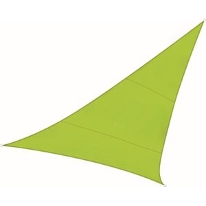 Perel Schaduwdoek, waterafstotend, 5 x 5 x 5 m, 160 g/m², polyester, driehoek, limoengroen