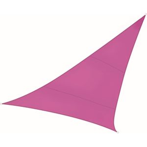 Perel Schaduwzeil, luifel voor tuin terras, schaduwdoek, waterafstotend, uv-bescherming, 3 roestvrijstalen O-ringen, 5 x 5 x 5 m, 160 g/m², polyester, driehoek, fuchsia