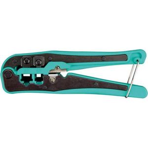 Krimp- en kniptang voor modulaire connectoren 4p2c, 4p4c (rj10), 6p...