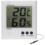 Velleman Digitale thermo-/hygrometer, groot LCD, binnentemperatuur en -vochtigheid, batterij-indicator, geheugenfunctie, vriespunt alarm