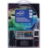 Perel - RGB Ledstrip Set - 5 Meter - 150 Helder 5050 LEDs - Inclusief RGB-controller
