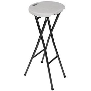 Perel FP145, Harter Sitz, Rund, Schwarz, Weiß, Polyethylen, Stahl, Fest, 4 Bein(e)
