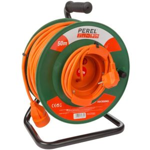Penaarde verlengsnoer haspel | Perel | 50 meter (IP20, 3 x 1.5 mm²)