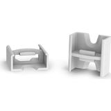 LEDsON - Lineaire Connector - Grijs - ABS - Voor Aluminiumprofiel LED-strip