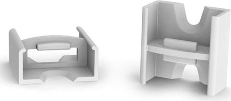 LEDsON - Lineaire Connector - Grijs - ABS - Voor Aluminiumprofiel LED-strip