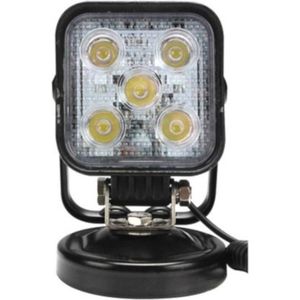 Perel Led-schijnwerpe - 15  - 800 L - 7500° - Neutraalwi - met Magnetische Voet en Sigarettenstekke