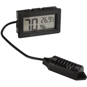 Velleman Digitale inbouw thermometer/hygrometer, groot display, abs-behuizing, meetbereik -50 °C tot 70 °C, vochtigheid 10-99 %